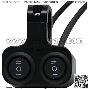 Motorcycle Handlebar Switch ON Off ON Button Motorbike Headlight Hazard Brake Fog Light Switches Aluminum Alloy