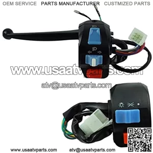 Ghost thorn 1 Pair 12V Waterproof Motorcycle Left and Right Handlebar Control Switch Horn Turn Signal Compatible with GY6 50cc 125cc 150cc (Color : One lever)