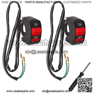 2 interruptores para faros de motocicleta, interruptor de encendido y apagado del manillar, interruptor impermeable, interruptor de foco para bicicleta, motocicleta, scooter, parte de giro para U5, U7