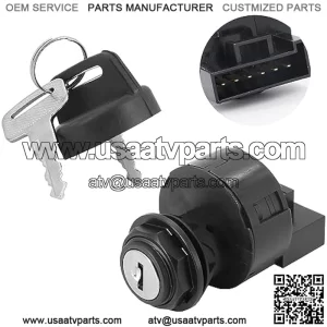 Ignition Key Switch for Polaris ACE 570 900 Outlaw 100 Ranger 400 500 570 800 RZR 4 800 570 Scrambler Sportsman 550 500 SE XP ATV Replace OEM # 4012166 4011142 SIX PINS 4 Position