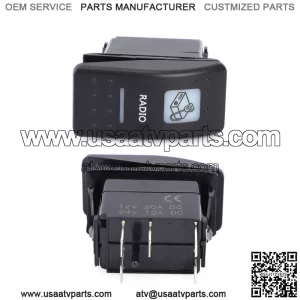 UTV SxS Rocker Switch, Radio/Intercom W/ Amber Light For Can-Am Maverick X3