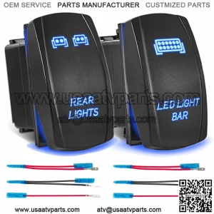 5 Pin Rocker Switch On-Off Light Switches For Polaris Ranger XP 800 1000 RZR UTV