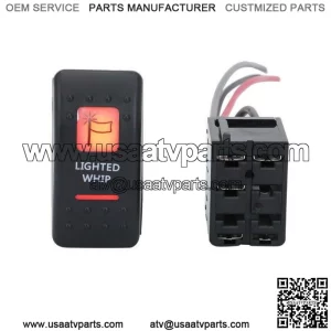 FOR CAN AM MAVERICK X3 COMMANDER DEFENDER LIGHTED WHIP ROCKER SWITCH AND BACKING