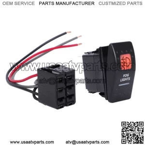 FOR CAN AM MAVERICK X3 COMMANDER ROCKER FOG LIGHTS SWITCH WITH BACKING AMBER