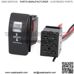 For UTV CAN-AM Maverick X3 Commander Rocker Amber Winch Switch W/Backing