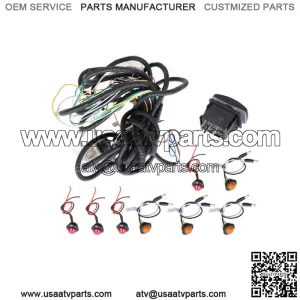 Universal Rocker switch Turn signal Lamp Kit Horizontal switch Backlight(For: More than one vehicle)