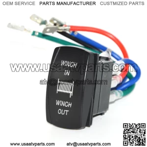 7 Pin Reset Circuit Rocker Toggle Switch Winch In/Out FIt Polaris Can-am UTV (Fits: Yamaha Rhino 660)
