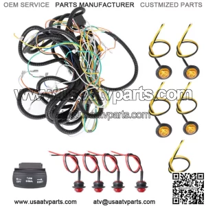 ATV Universal Rocker Switch Turn Signal Kit For Polaris Ranger General RZR UTV