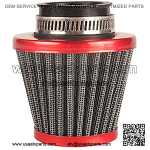 ATV 35mm 38mm Air Filter for 50cc 70cc 80cc 90cc 110cc 125cc Taotao Sunl Baja Roketa Honda CRF Dune Buggy Four Wheeler Quad Dirt Pit Bike Parts (Red