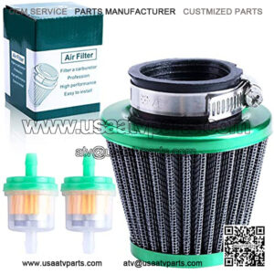 38mm Green Air Filter With Two 5mm Gas Fuel Filter For GY6 50cc Moped Scooter 110cc 125cc Dirt Pit Bike Apollo 150cc 200cc Motorcycle ATV Quad
