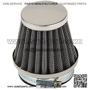 HIFROM 54mm Motorcycle ATV Oval Metallic Clamp-on Refit Intake Funnel Air Filter Silver Wholesale & Retail