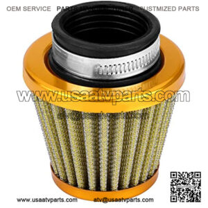 38mm Air Filter Motorcycle Universal Intake Air Filter Air Cleaner Replacement Intake Induction Kit for Off-road Motorcycle ATV Quad Dirt Pit Bike (Gold),5% coupon applied at checkout,with coupon