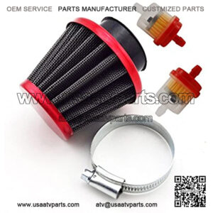 Red Motorcycle 38mm Air Filter Fuel Cleaner For 50cc 90cc 110cc 125cc Pit Dirt Bike ATV & GY6 50cc QMB139 Engine Moped Scooter