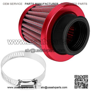 38mm Universal Motorcycle Clamp-On Air Intake Filter Kit, Auto Cold Air Intake Scooter Atv Dirt Pit Bike Motorcycle Air Filter (Red),6% coupon applied at checkout,with coupon