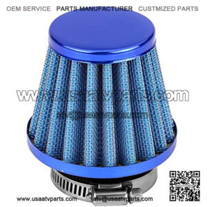 Air Filter MotorcycleDelaman Air Filter Scooter Air Cleaner Cleaner for Motorcycle ATV Quad Dirt Pit Bicycle (Blue 38mm)