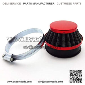 Red Racing 60mm Air Filter Cleaner For Gas Motorized Bicycle Push Mini Moto Pocket Bike ATV Quad 4 Wheeler Motorcycle
