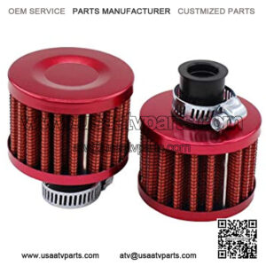 2pc 13Mm Red Cone Mini Oil Air Intake Crankcase Vent Valve Cover Breather Filter for Car Motorcycle Bike ATV Scooter