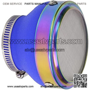 Motorcycle POD air filter dust mini ATV kart 45 48 50MM Quad Go Kart racing suitable for HONDA YAMAHA SSR TTR cross-country bike (Blue + Color)