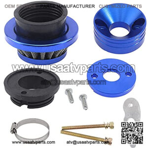 42mm 43mm 44mm Blue Air filter Adapter Velocity Stack for 33cc 43cc 47cc 49cc 50cc 52cc Minimoto 2-stroke Dirt Mini Pocket Bike Kids ATV Go Kart Goped Blad Gas Powered Scooter Motovox MVS10