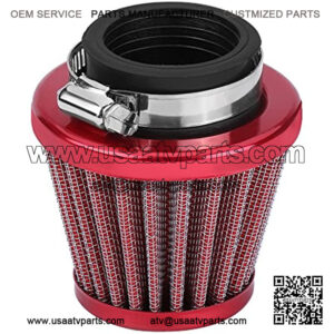 38mm Air Filter Intake Induction Kit for Off-road Motorcycle ATV Quad Dirt Pit Bike (Red)