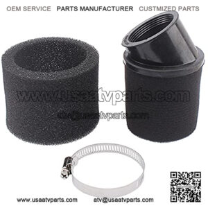Universal 48mm 49mm 50mm Angled Double Foam Pod Air Filter Cleaner 50cc 70cc 90cc 110cc 125cc Motorcycle ATV Quad Scooter Go Kart Moped Pit Dirt Racing Super Pocket Mini Bike Yamaha