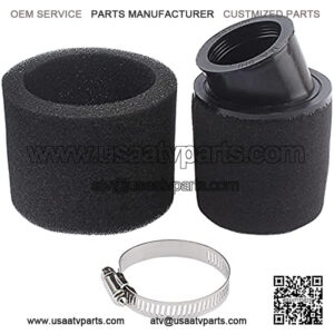 Universal 41mm 42mm 43mm Angled Double Foam Pod Air Filter Cleaner 50cc 70cc 90cc 110cc 125cc Motorcycle ATV Quad Scooter Go Kart Moped Pit Dirt Racing Super Pocket Mini Bike Yamaha