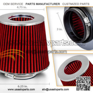 atv air intake sports 15mm cone air filter