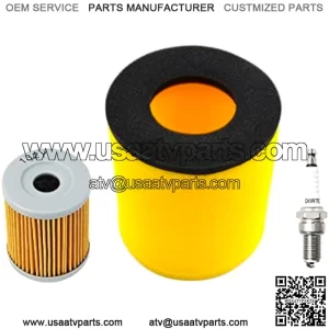 Air Filter 13781-19B00, FS-905 & Oil Filter & Spark Plug Compatible with Suzuki Quadrunner 250 LT-4WD LT-F250 2x4 4x4 King Quad 300 LT-F4WDX LT-F300F 4x4 1987-2002