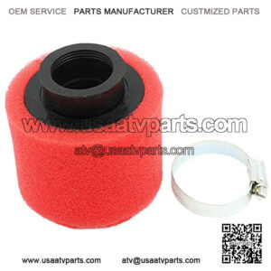 Universal 35mm Red Double Foam Pod Performance Air Filter Cleaner for 50cc 70cc 90cc 110cc 125cc Motorcycle ATV Quad Scooter Go Kart Moped Pit Dirt Racing Super Pocket Bike Yamaha Suzuki