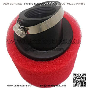 38mm Air Filter Sponge Foam Cleaner for Dirt Pit Bike ATV CRF KLX Motorcycle (red)