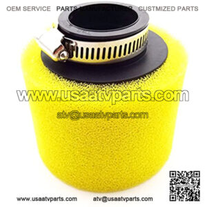 Yellow Foam 38mm Air Filter Cleaner For 110cc 125cc Motorcycle Pit Monkey Dirt Bike Go Kart Scooter Moped ATV Quad 4 Wheeler