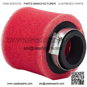 39mm Air Filter Cleaner for 50cc 110cc 125cc 150cc 200cc ATV Quad Dirt Bike 125cc Go Kart Dune Color Red