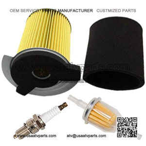 Air Filter Pre-Filter with Spark Plug Fuel Filter Tune Up kit Replacement forYamaha G1 2 Cycle 1978-1989 Gas Golf Cart and G14 4 Cycle 1995-1996 Gas Golf Cart Replace J10-14417-00 JF7-14450-01