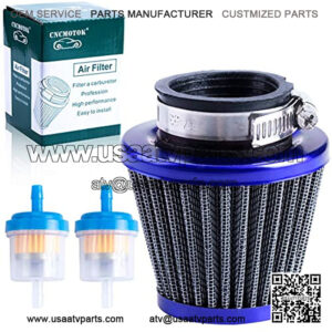 38mm 1.5" Blue Air Filter With Two 5mm Gas Fuel Filter For 110cc 150cc 200cc Motorcycle ATV Quad Lifan Apollo 125cc 110cc Dirt Pit Bike GY6 49cc 50cc taotao ATM50 Moped Off Road Scooter