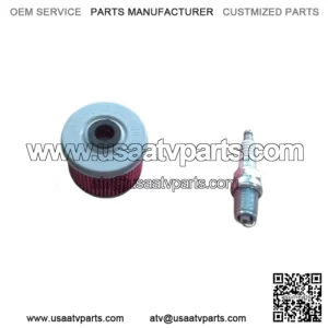 Honda Oil Filter Spark Plug Tune up TRX420 TRX 420 Fourtrax Rancher 07-13 (For: Honda)