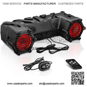 ATV30BRGB ATV UTV Weatherproof Sound System - 6.5 Inch Speakers, 1 Inch Tweeters, Built-in Amplifier, Bluetooth, Multi-Color Illumination, Easy Installation for 12 Volt Vehicles