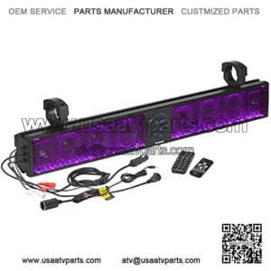 BRT36RGB ATV UTV Sound Bar System - 36 Inches Wide, IPX5 Rated Weatherproof, Bluetooth Audio, Amplified, 4 inch Speakers, 1 Inch Tweeters, USB Port, RGB Multicolor Illumination