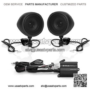 Audio Systems MCBK420B Motorcycle Bluetooth Speaker System - Class D Compact Amplifier, 3 Inch Weatherproof Speakers, Volume Control, Great for Use with ATVs/Motorcycles, 12 Volt Vehicles