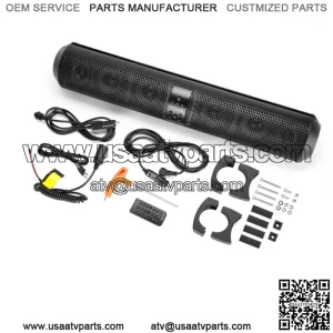 KEMIMOTO 28 In UTV Soundbar Bluetooth 2X Tweeter 4X Subwoofer Sound Bar Wireless