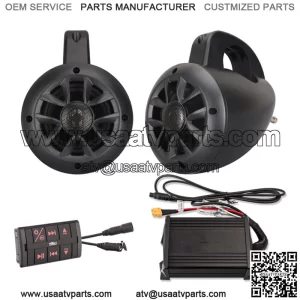 NUTV4 - Marine Bluetooth Rzr Canam Atv Golf Cart Utv Speakers Stereo System (Fits: Yamaha Rhino 660)