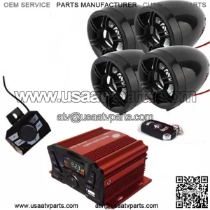 Bluetooth Wireless Speakers Audio System Stereo MP3 Radio ATV  Scooter Marine (Fits: Yamaha Rhino 660)