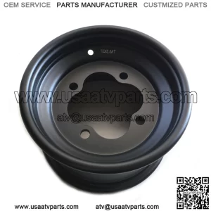 10" Front Wheel 4x144 Hole Size Model: 14B(Black Powder Coat)