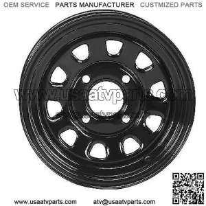 4 ATV/UTV Wheels Set 12in ITP Delta Steel Black 4/110 5+2/2+5 SRA (For: Polaris)