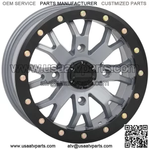 System 3 SB-4 Beadlock Grey (6+1) UTV Wheels 15" Polaris RZR 1000 XP (4) (For: Polaris)