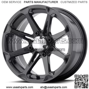 4 ATV/UTV Wheels Set 14in MSA M12 Diesel Black 4/156 10mm 1KXP (For: Polaris)