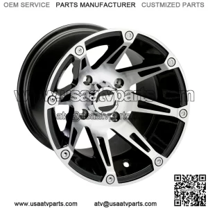 4 ATV/UTV Wheels Set 12in Moose 387X Machined 4/110 4+3/2+6 SRA (For: Polaris)