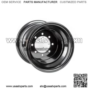 Predator 500 Outlaw 450 525   Rear Wheels   9x8   Alba Racing  Black Rolled Lip (For: Polaris)