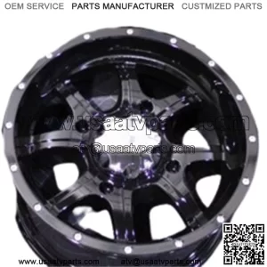 POLARIS RZR 800 14" COBRA BLK ATV ALUMINUM WHEELS (SET 4) LIFE WARRANTY POL3CA (For: Polaris)