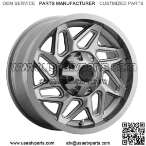 (Set of 4) Vision UTV 361 Spyder 15x7 4x156 Gunmetal Wheels Rims 15" Inch (For: Polaris)