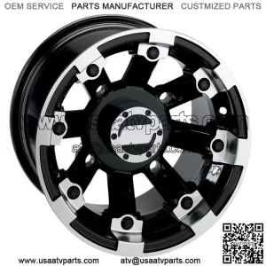 4 ATV/UTV Wheels Set 14in Moose 393X Black 4/156 4+3 1KXP (For: Polaris)